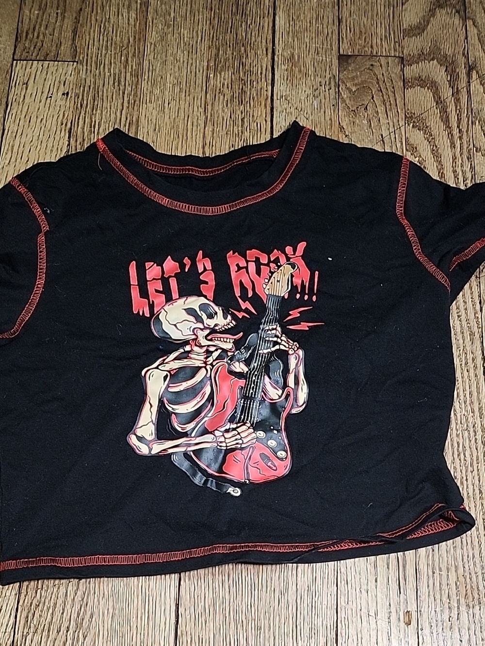 ROMWE Crop Top  LETS ROCK
